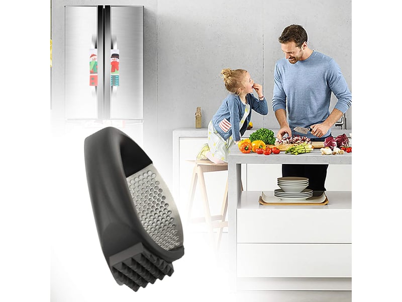  Presse-ail maison en acier inoxydable avec poignée en abs, presse-gingembre facile à nettoyer  - Conforama B