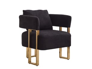Fauteuil fixe <strong>DESVIAE</strong> <strong></strong> Velours noir vendu A l'unité