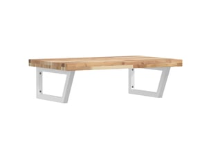 Étagère de vasque | étagère murale acier et bois massif d'acacia shl5668