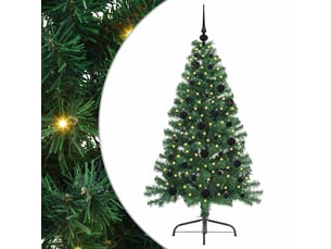 Sapin de noël artificiel, arbre de noël pré-éclairé vert 150 cm pvc shl5538