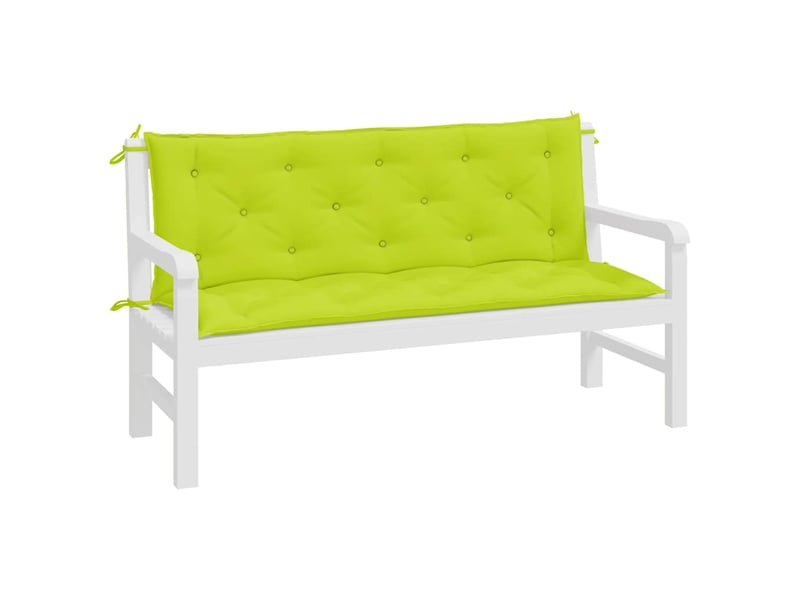  Lot de 2 coussins de banc de jardin, coussins d'assise vert vif tissu oxford cf58708  - Conforama D