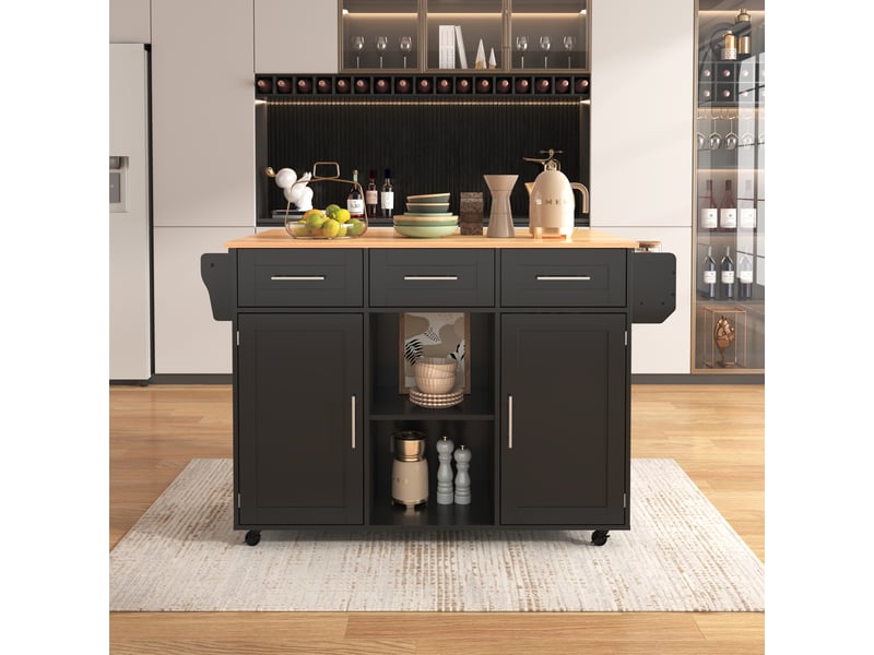  Desserte 2 portes 3 tiroirs coloris noir mdf desserte noir - Conforama D