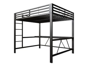 Lit mezzanine 160x200 cm    coloris noir