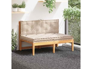 Lot de 2 coussins de plancher de palette coton beige cf59756