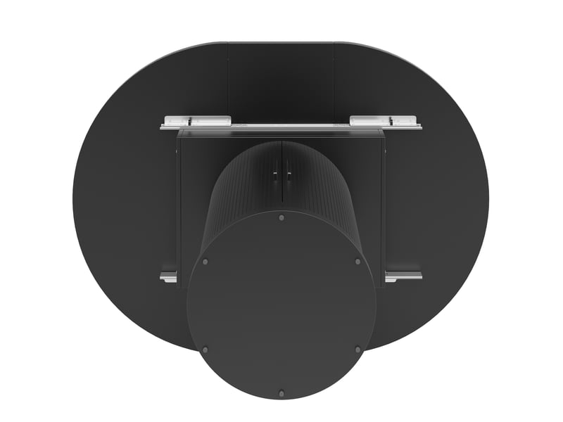  Table à manger extensible, 118x118x76,8 cm, ronde à ovale, salle à manger, design moderne, pratique, mdf, coloris noir  - Conforama A