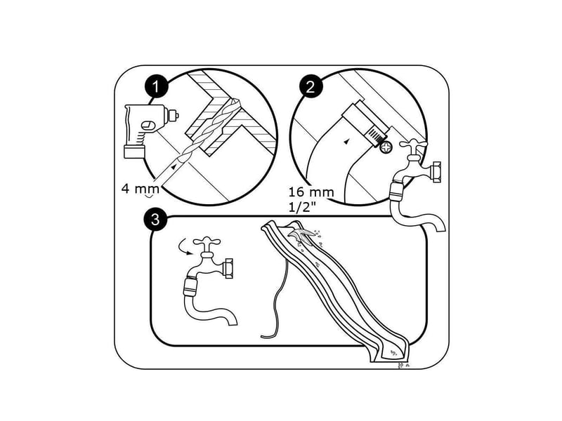 Toboggan Extérieur Vague KBT 175 Cm – Glissière PEHD Pour Structure 90 Cm, Option Eau, Sécurité Normes Européennes