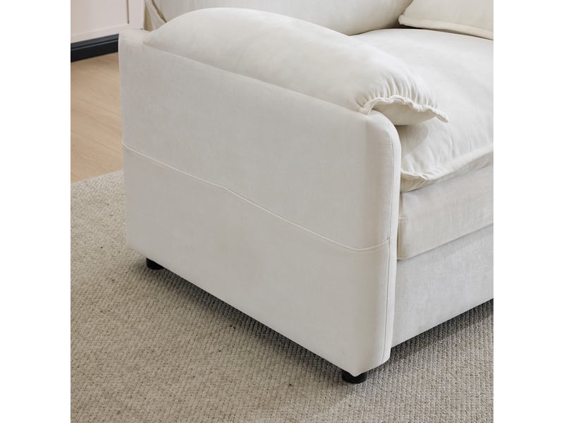  Fauteuil rétro vert foncé chenille avec rangement latéral design salon chambre  - Conforama R
