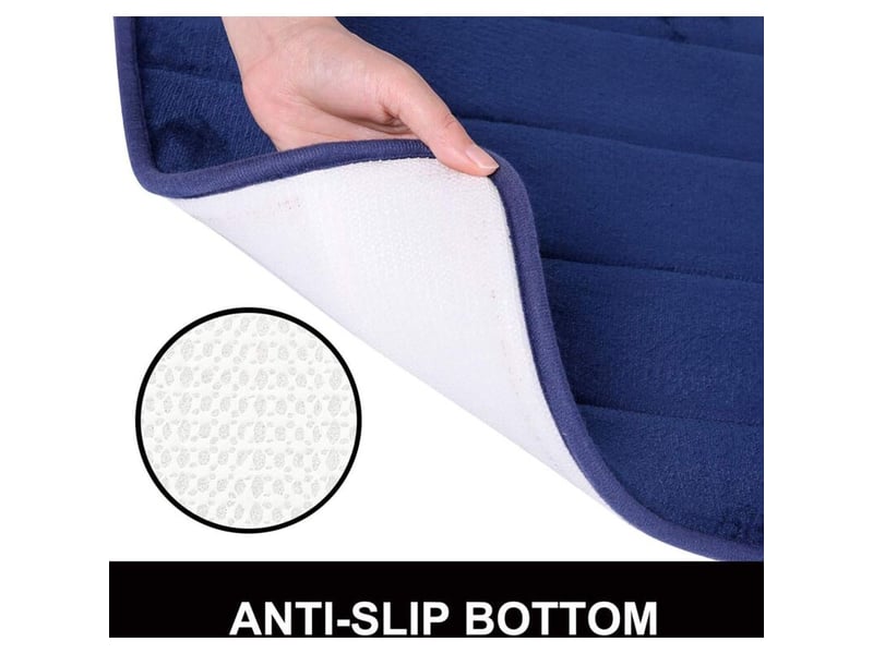  Tapis de bain en mousse à mémoire de forme tapis de bain absorbant antidérapant tapis de bain lavable - 40 x 60 cm, bleu marine  - Conforama C