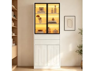 Vitrine coloris blanc <strong>DESVIAE</strong> <strong></strong> - x180 cm