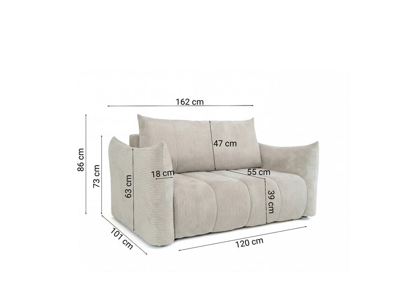Canapé américain flo, avec fonction couchage, pour enfants, poso, rose clair (52) - Conforama C