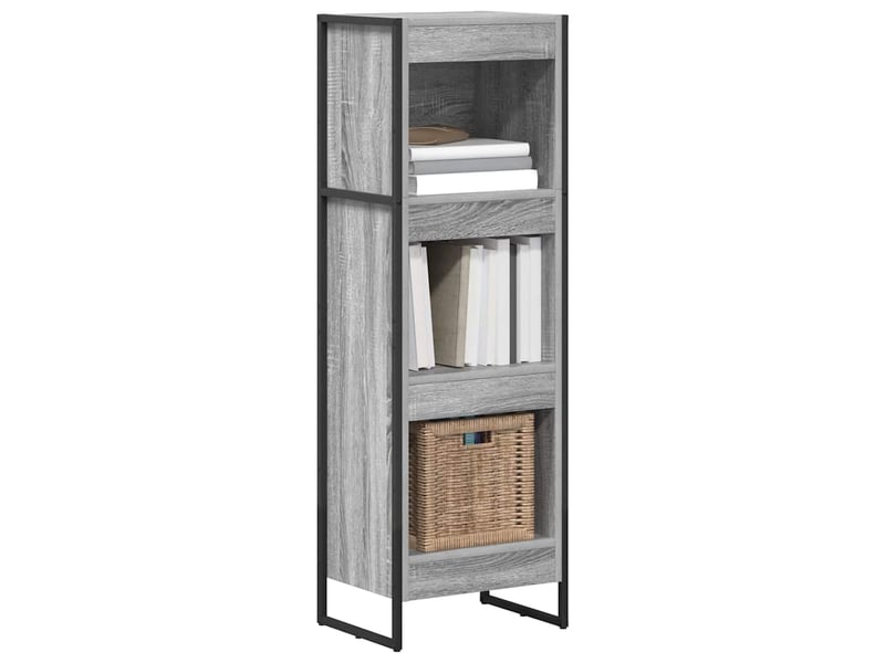  Bibliothèque, armoire à livres 40 x 30 x 121 cm bois d'ingénierie gris sonoma  - Conforama C