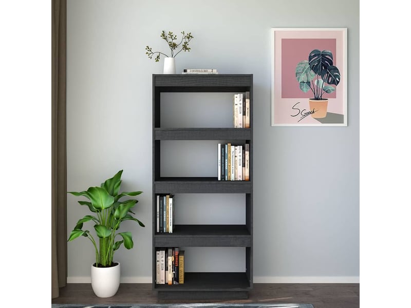  Bibliothèque, séparateur de pièce gris 60x35x135 cm pin massif  - Conforama C