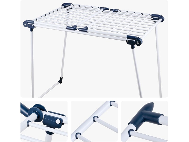  Séchoir à linge pliant grand format 103 x 174 x 57 cm surface de séchage 15,5 m² en acier blanc 13_0018994  - Conforama C