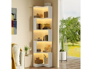 Bibliotheque coloris blanc 5 étagère(s) <strong></strong> <strong>Fay Lum</strong> - 45 cm x 175 cm