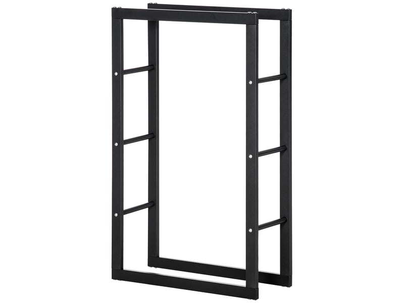  Porte-bûches vertical en métal, charge 100 kg, intérieur et extérieur, 60 x 25 x 100 cm  - Conforama B