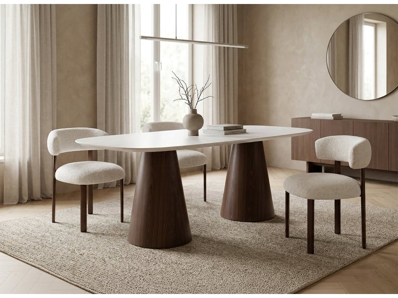  Lot de 2 chaises en velours tissé écru pieds en métal marron louisa A4090-ECR-MARR - Conforama D