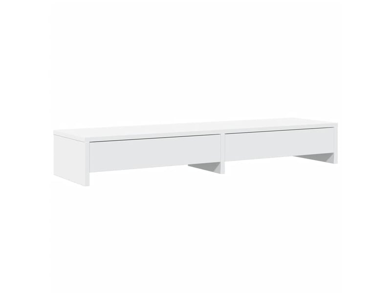  Support de moniteur table meuble bureau avec tiroirs bois d'ingénierie blanc 02_0044934  - Conforama A