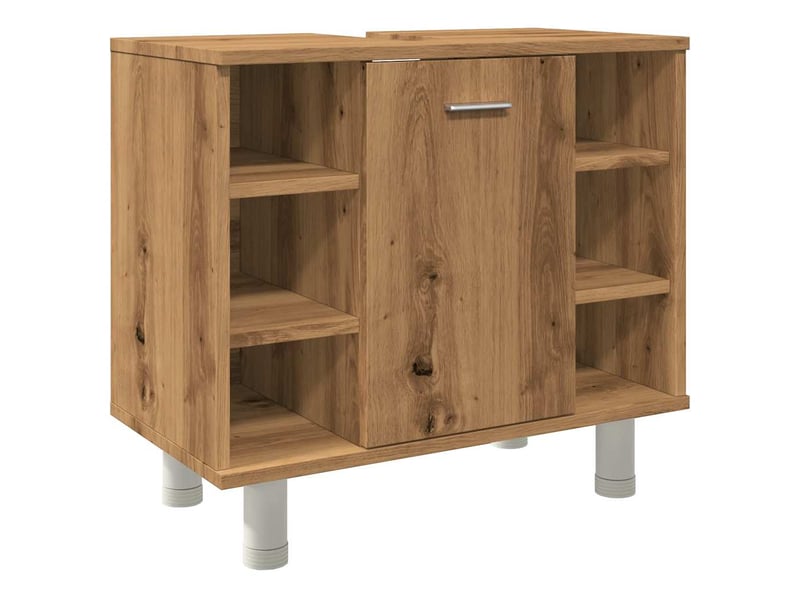  Armoire de salle de bain, meuble de rangement chêne artisanal 60x32x53.5 cm  - Conforama A