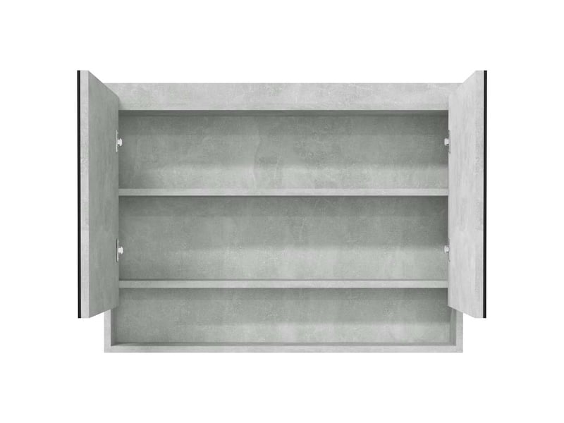  Armoire à miroir de salle de bain 80x15x60 cm mdf gris béton  - Conforama C