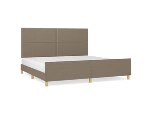 Lit 2 places 200x200 cm coloris taupe