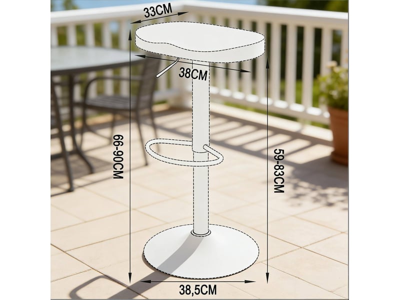  Elvmi tabouret de bar pivotant réglable en hauteur 60 à 81 cm assise ergonomique en bois massif forme selle structure en métal repose pied base large 41 cm stable pour îlot de cuisine bar comptoir café coloris brun rustique  - Conforama C