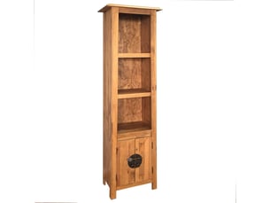 Meuble de salle de bain, armoire salle de bain autoportant bois pin massif 48x32x170cm cf65404
