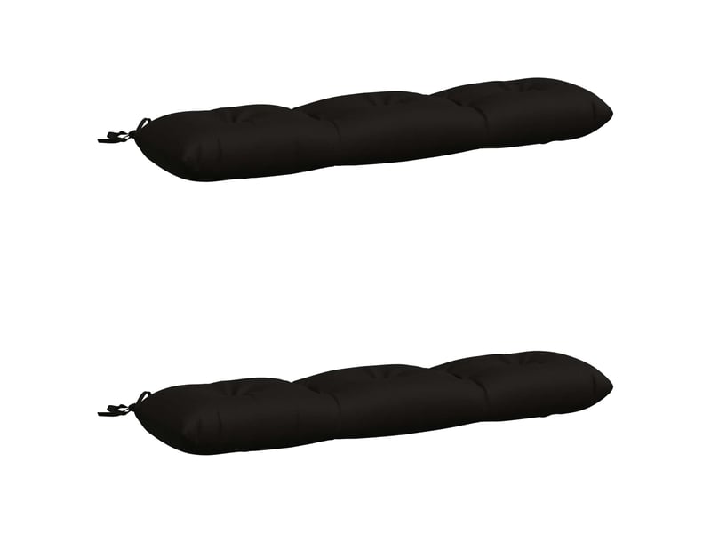 Lot de 2 coussins de banc, coussins d'assise vianen 100 % polyester noir cf57657 - Conforama A