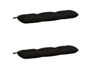 Lot de 2 coussins de banc, coussins d'assise vianen 100 % polyester noir cf57657