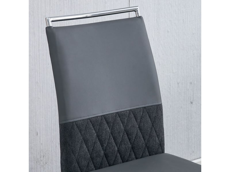  Table salle à manger, design moderne ergonomique table à manger, dossier rembourré confortable, surface facile d'entretien  - Conforama C