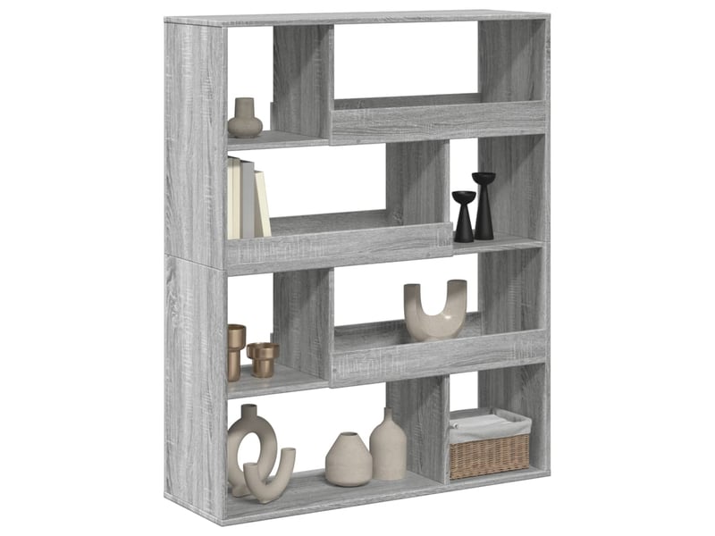  Cloison bibliothèque, meuble de rangement sonoma gris bois d'ingénierie shl7214  - Conforama C
