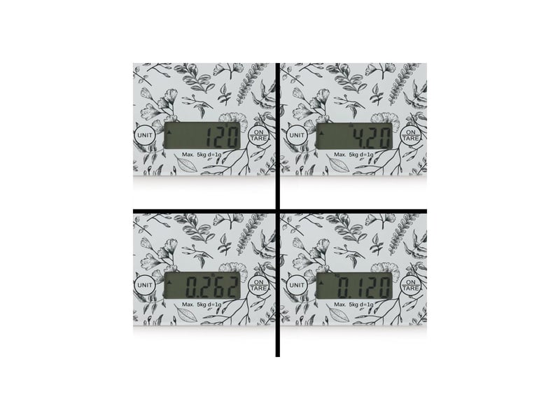  Balance de cuisine electronique 5 kg dom451fl plateforme en verre blanche AUC3523930098307 - Conforama C
