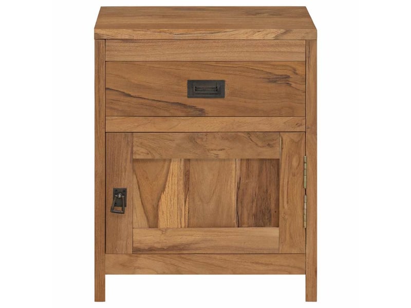  Table de chevet - cabinet de chevet - table de nuit teck massif 40x30x50 cm  - Conforama B