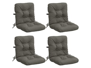 Lot de 4 coussins de chaise à dossier haut vianen cf59354