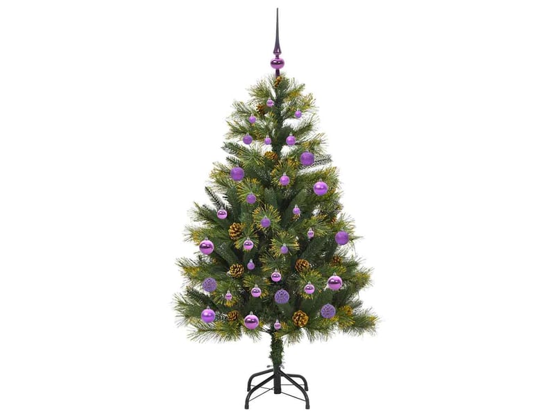  Sapin de noël artificiel, arbre de noël avec branches pliables et cônes 150 cm shl3770  - Conforama D