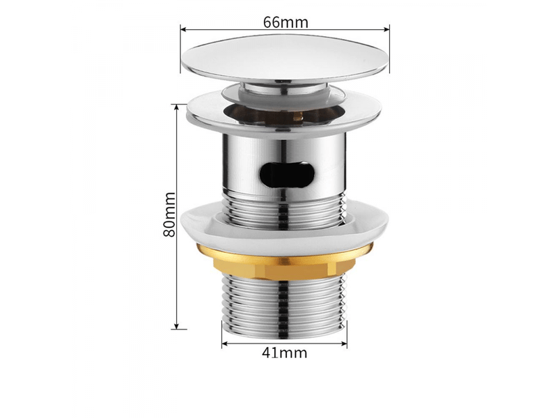  Bonde de salle de bain, bonde de lavabo escamotable, chrome, argent  - Conforama E