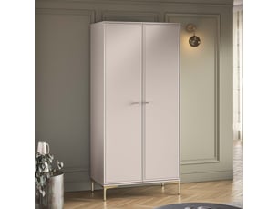 Armoire 2 porte(s)   0 tiroir(s) <strong>SELSEY</strong> <strong>Sandro</strong> coloris taupe largeur 89 cm