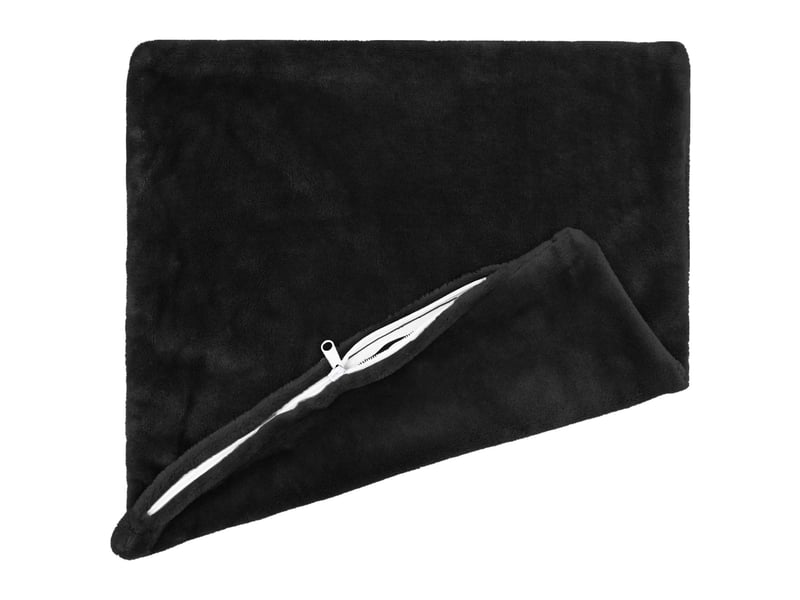 Lot de 6 housses de coussin heerlen noir 70 x 70 cm flanelle cf49935 - Conforama C