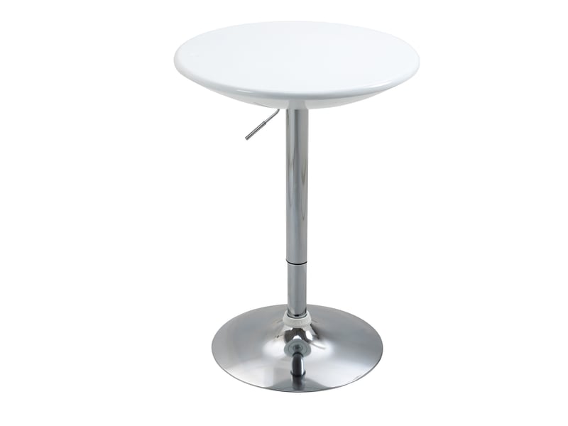  Table de bar réglable avec plateau pivotant et base métal pour cuisine et salle à manger, ø61 × 76-97 cm  - Conforama A