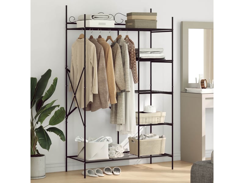  Armoire ouverte avec étagère noir 104,5x45x172 cm acier  - Conforama B