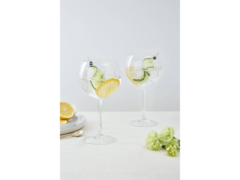  Lot de 2 verres à gin lunis 60cl doré LUNIS - Conforama E