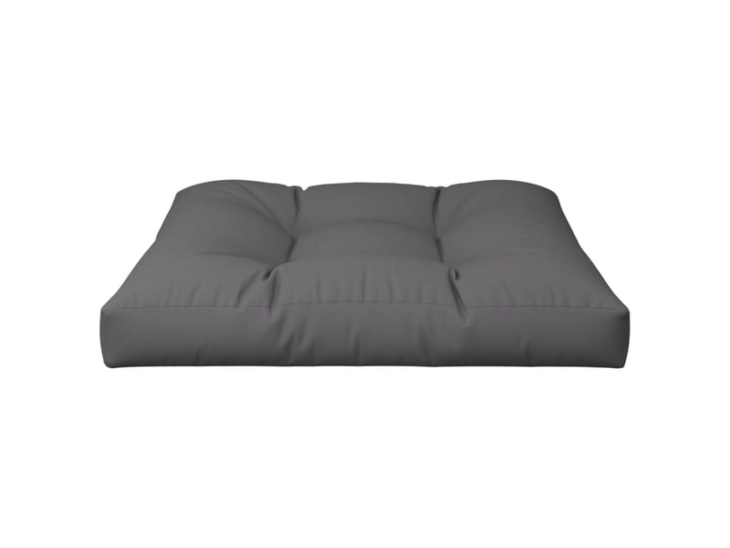  Coussin de palette, coussin de chaise, coussin de canapé anthracite 70x70x12 cm tissu cf55282  - Conforama D