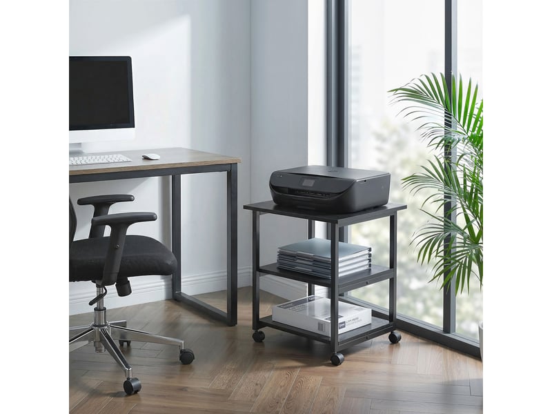  Support d'imprimante desserte de rangement 3 niveaux étagères mobile sur 50 x 50 x 52,5 cm roulettes  - Conforama D