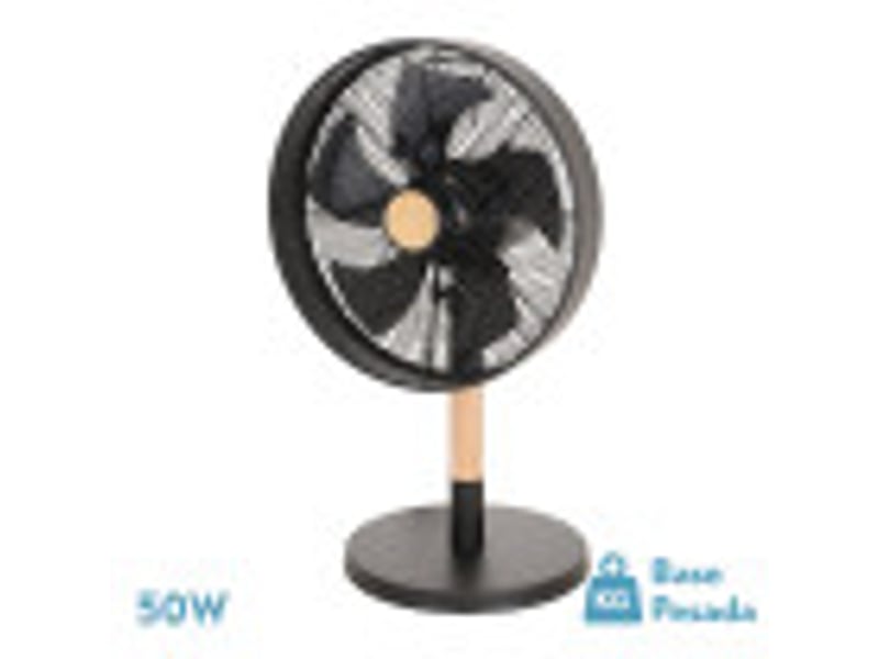  Fabrilamp ventilateur de table noirhêtre 45 w, 3 vitesses, oscillant 210671088 - Conforama B