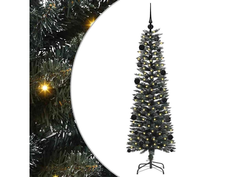  Sapin de noël - arbre de noël artificiel vert 150 cm pvc, plastique et acier  - Conforama A