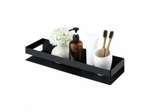 Etagere murale salle de bain etagere douche acier inoxydable 40 cm etagère murale acier noir