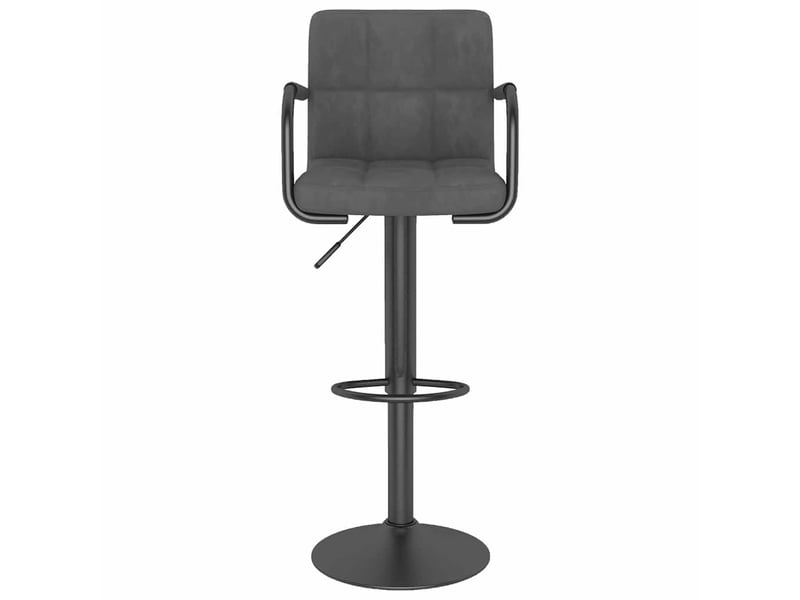  Tabouret de bar, chaise de bar gris foncé velours shl55765  - Conforama C