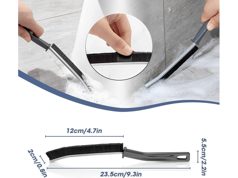 Lot de 2 brosses nettoyantes pour crevasses, fissures, rainures de fenêtre et joints - Conforama C