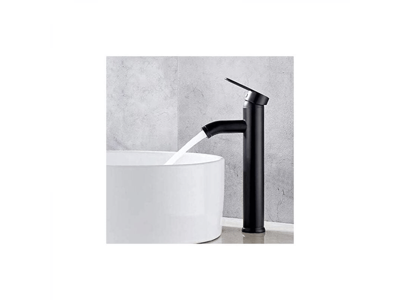  Robinet de salle de bain, mitigeur de lavabo, robinet d'évier, convient pour diamètre intérieur 32 mm-42 mm, noir  - Conforama A