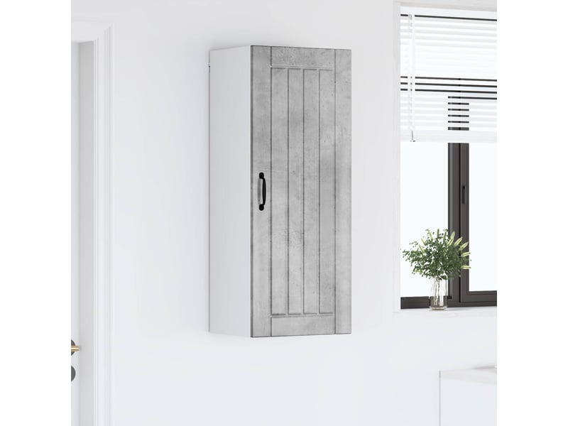 Meuble mural de cuisine, armoire de cuisine gris béton 40x31x100cm shl8389 - Conforama D