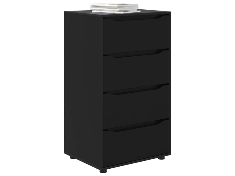  Armoires de rangement salon 60 x 48 x 105 cm bois d'ingénierie noir  - Conforama C